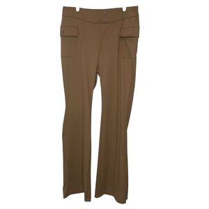 NEW Halara High Waisted Side Flap Pocket Flare Casual Cargo Pants XL Brown NWT